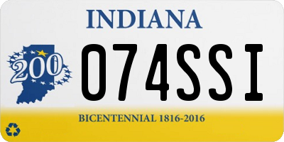 IN license plate 074SSI