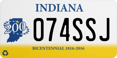 IN license plate 074SSJ