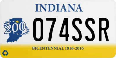 IN license plate 074SSR