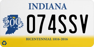 IN license plate 074SSV