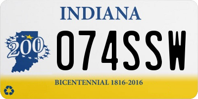 IN license plate 074SSW