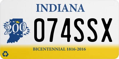 IN license plate 074SSX