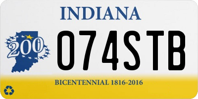 IN license plate 074STB