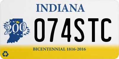IN license plate 074STC