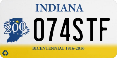 IN license plate 074STF