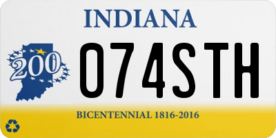 IN license plate 074STH
