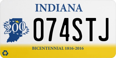 IN license plate 074STJ