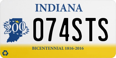IN license plate 074STS