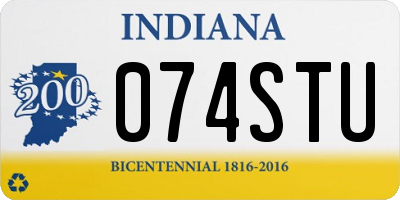 IN license plate 074STU