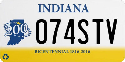 IN license plate 074STV