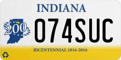 IN license plate 074SUC