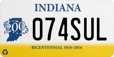 IN license plate 074SUL