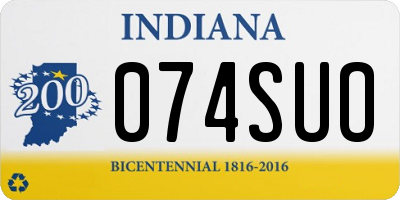 IN license plate 074SUO