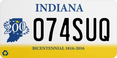IN license plate 074SUQ