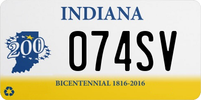 IN license plate 074SV