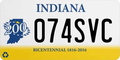 IN license plate 074SVC