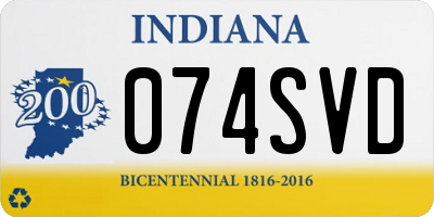 IN license plate 074SVD