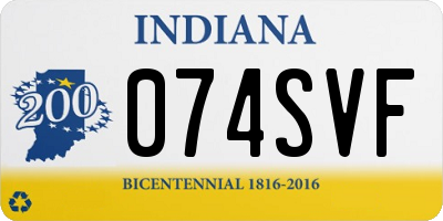 IN license plate 074SVF