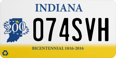 IN license plate 074SVH