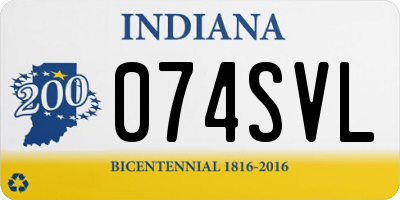 IN license plate 074SVL