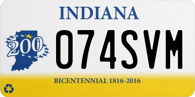 IN license plate 074SVM