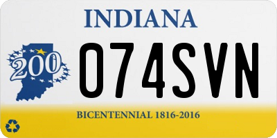 IN license plate 074SVN