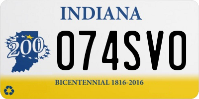 IN license plate 074SVO