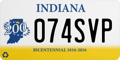 IN license plate 074SVP