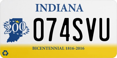 IN license plate 074SVU