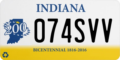 IN license plate 074SVV