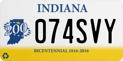 IN license plate 074SVY