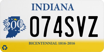 IN license plate 074SVZ