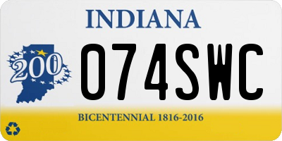 IN license plate 074SWC