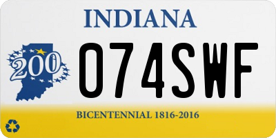 IN license plate 074SWF