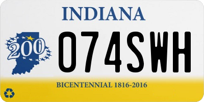 IN license plate 074SWH