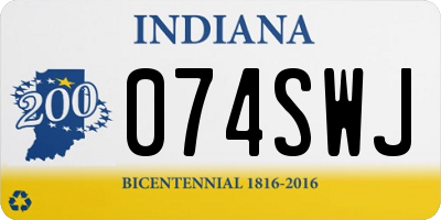 IN license plate 074SWJ