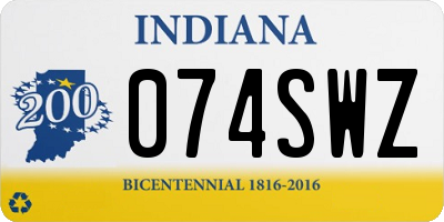 IN license plate 074SWZ