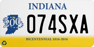 IN license plate 074SXA