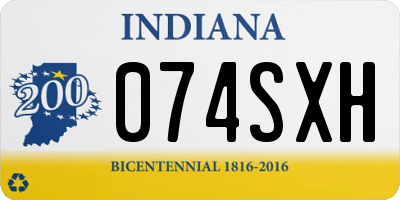 IN license plate 074SXH