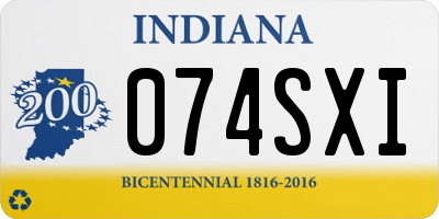 IN license plate 074SXI