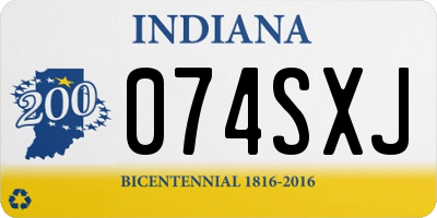 IN license plate 074SXJ