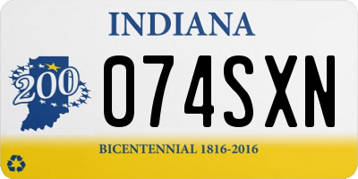 IN license plate 074SXN