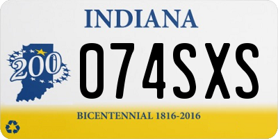 IN license plate 074SXS
