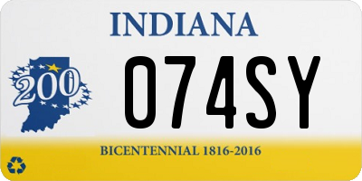 IN license plate 074SY