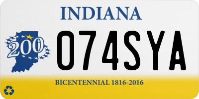 IN license plate 074SYA