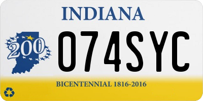 IN license plate 074SYC