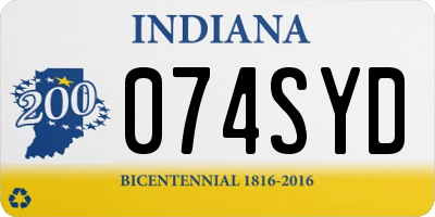 IN license plate 074SYD