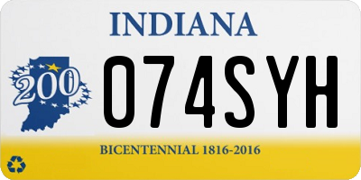 IN license plate 074SYH
