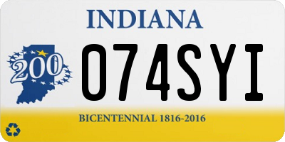 IN license plate 074SYI