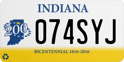 IN license plate 074SYJ